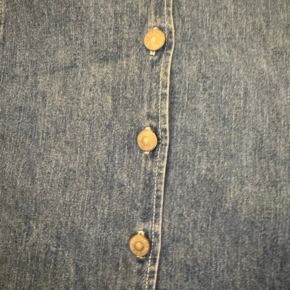 Bill Blass Jeans Vintage Y2K Denim Button Front Dress Size 3X Plus - Picture 7 of 8
